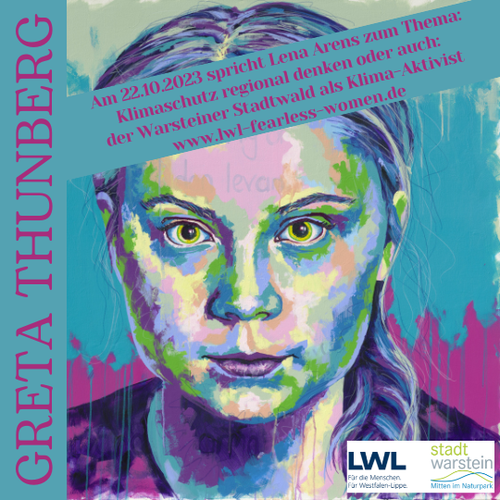 Greta Thunberg als Gemälde von Oliver Schäfer.